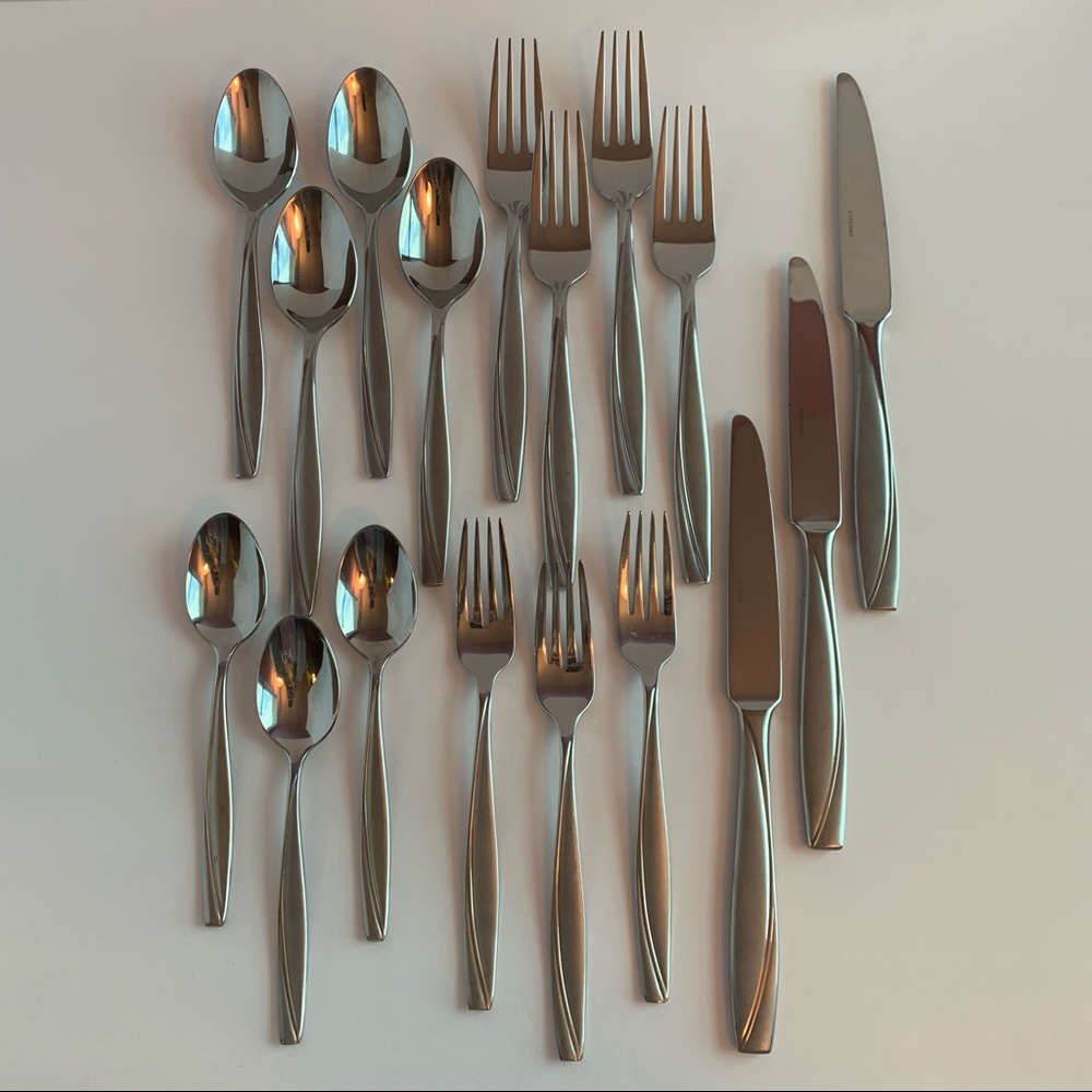 Oneida Camlynn Everyday Flatware 17pcs mixed knife fork spoon lot